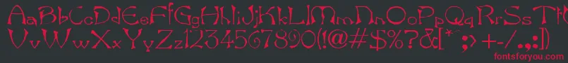 Bard Font – Red Fonts on Black Background