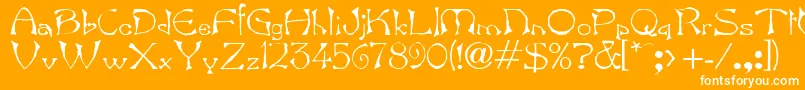 Bard Font – White Fonts on Orange Background