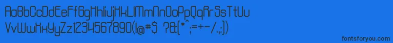 フォントAposiopesisNormal – 黒い文字の青い背景