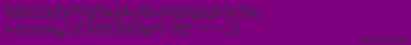 AposiopesisNormal-fontti – mustat fontit violetilla taustalla