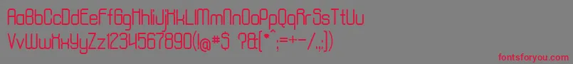 AposiopesisNormal-Schriftart – Rote Schriften auf grauem Hintergrund