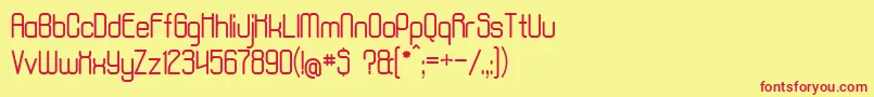 AposiopesisNormal-Schriftart – Rote Schriften auf gelbem Hintergrund