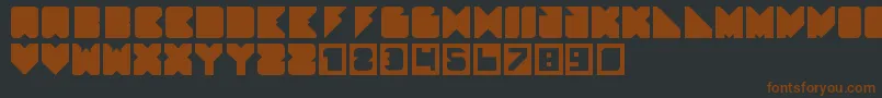 Шрифт NewDisplayRd – коричневые шрифты на чёрном фоне