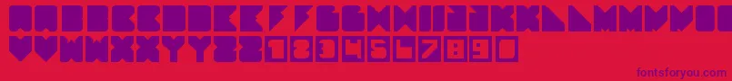 NewDisplayRd Font – Purple Fonts on Red Background