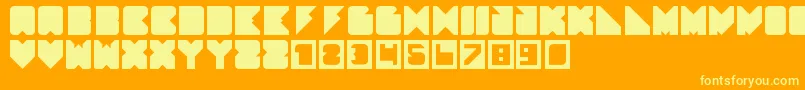 NewDisplayRd Font – Yellow Fonts on Orange Background