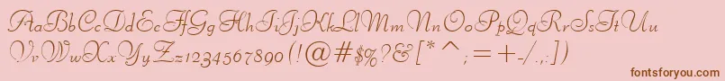 LiberateNormal Font – Brown Fonts on Pink Background