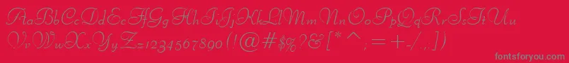 LiberateNormal Font – Gray Fonts on Red Background