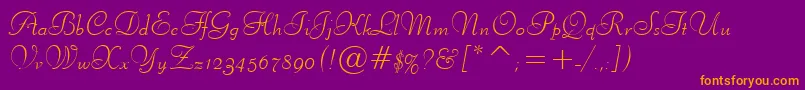 LiberateNormal Font – Orange Fonts on Purple Background