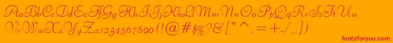 LiberateNormal Font – Red Fonts on Orange Background