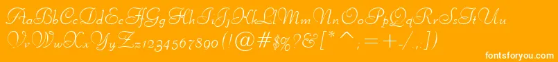 LiberateNormal Font – White Fonts on Orange Background