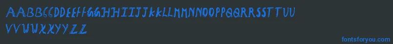 HolidayCraftGirly Font – Blue Fonts on Black Background