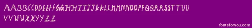 Fonte HolidayCraftGirly – fontes rosa em um fundo violeta