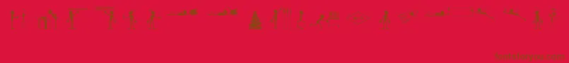 LinotypeFesttagsfont Font – Brown Fonts on Red Background
