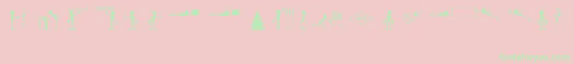 LinotypeFesttagsfont Font – Green Fonts on Pink Background