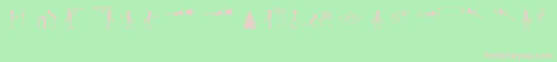 LinotypeFesttagsfont Font – Pink Fonts on Green Background