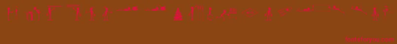 LinotypeFesttagsfont Font – Red Fonts on Brown Background