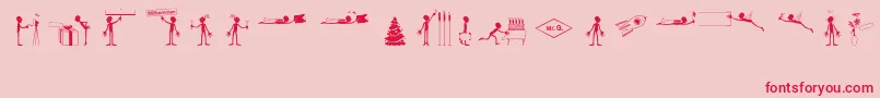LinotypeFesttagsfont Font – Red Fonts on Pink Background