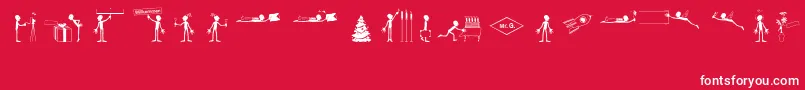 LinotypeFesttagsfont Font – White Fonts on Red Background