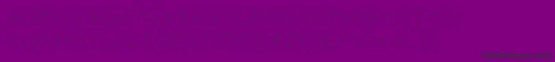 Kabinaseltobl-fontti – mustat fontit violetilla taustalla