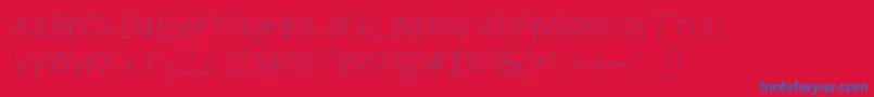 Kabinaseltobl Font – Blue Fonts on Red Background