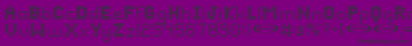 Bazaronite-Schriftart – Schwarze Schriften auf violettem Hintergrund
