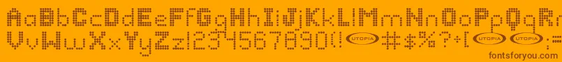 Bazaronite Font – Brown Fonts on Orange Background