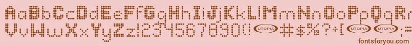 Bazaronite Font – Brown Fonts on Pink Background