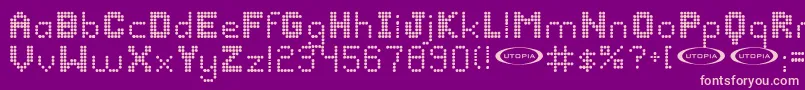 Bazaronite Font – Pink Fonts on Purple Background