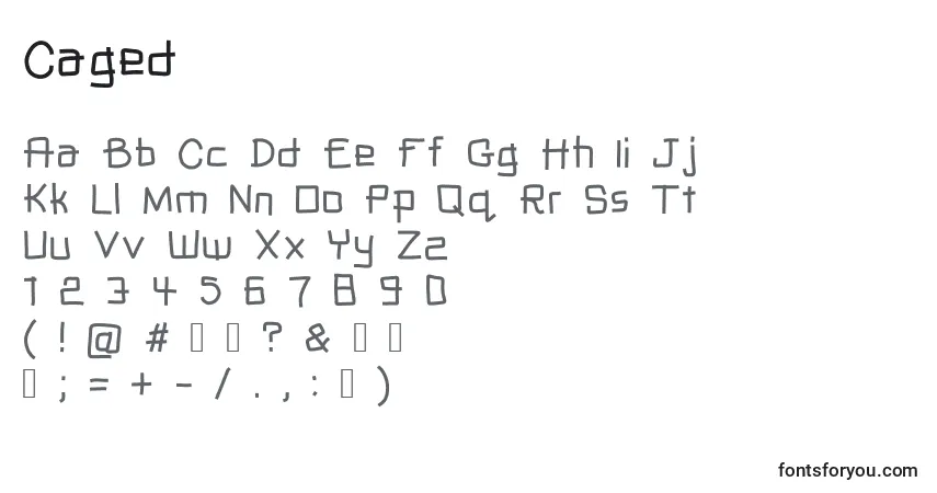 Cagedフォント–アルファベット、数字、特殊文字