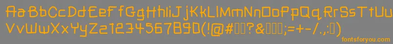 Caged Font – Orange Fonts on Gray Background