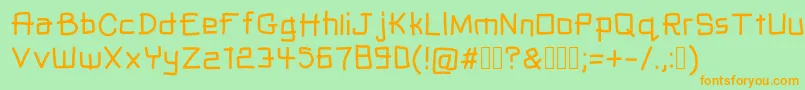 Caged Font – Orange Fonts on Green Background