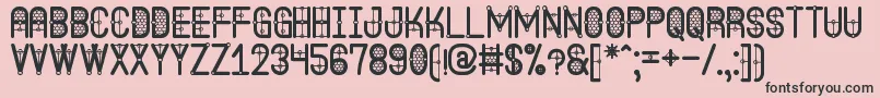 TheQuickSouthSt Font – Black Fonts on Pink Background