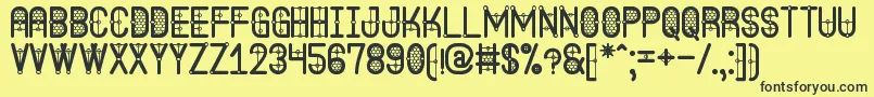 TheQuickSouthSt Font – Black Fonts on Yellow Background