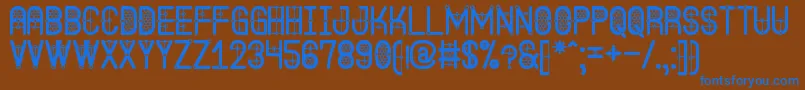 TheQuickSouthSt Font – Blue Fonts on Brown Background