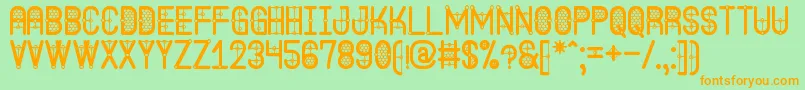 TheQuickSouthSt Font – Orange Fonts on Green Background