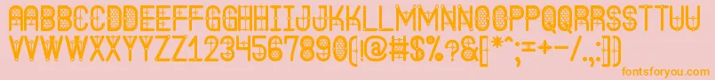 TheQuickSouthSt Font – Orange Fonts on Pink Background