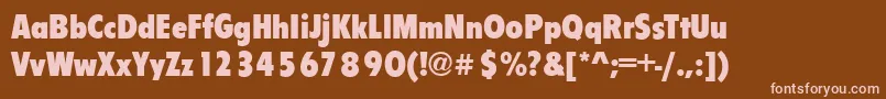 Шрифт FlipperCdBold – розовые шрифты на коричневом фоне