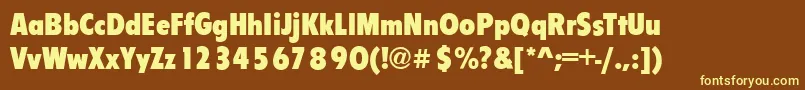 FlipperCdBold Font – Yellow Fonts on Brown Background
