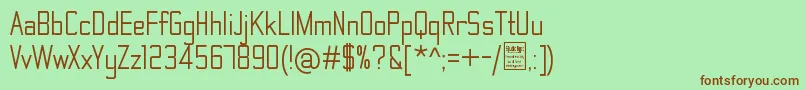 ThematicDemo Font – Brown Fonts on Green Background