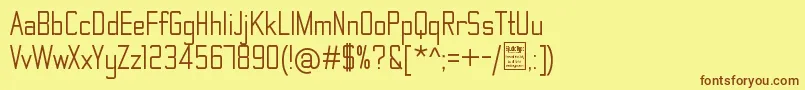 ThematicDemo Font – Brown Fonts on Yellow Background
