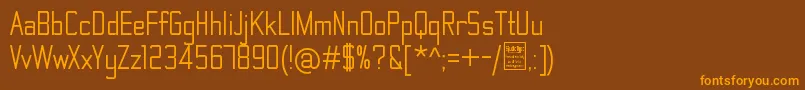 Шрифт ThematicDemo – оранжевые шрифты на коричневом фоне
