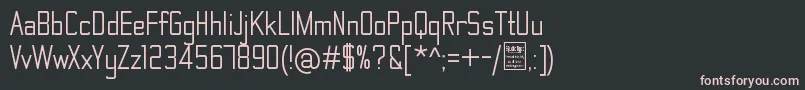 フォントThematicDemo – 黒い背景にピンクのフォント
