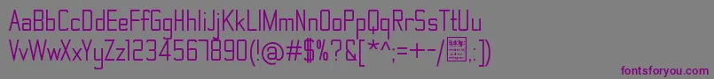 フォントThematicDemo – 紫色のフォント、灰色の背景