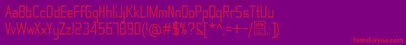 ThematicDemo Font – Red Fonts on Purple Background