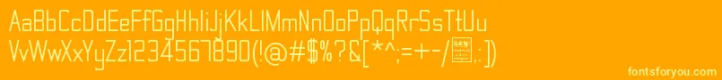 ThematicDemo Font – Yellow Fonts on Orange Background