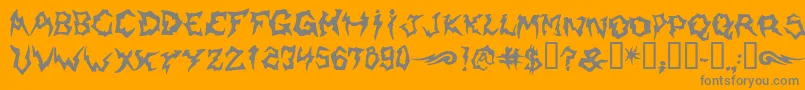 フォントShaman – オレンジの背景に灰色の文字