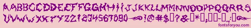 Shaman Font – Purple Fonts on Pink Background