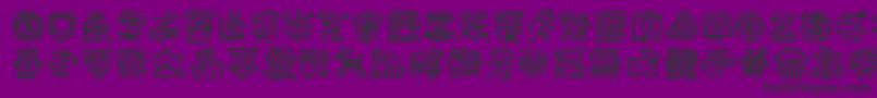Шрифт DfAncestorItcTt – чёрные шрифты на фиолетовом фоне