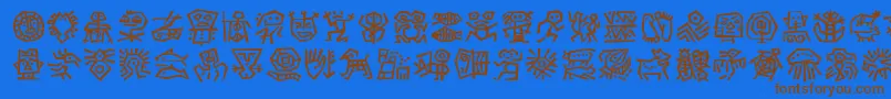 Lisätietoja DfAncestorItcTt-fontista DfAncestorItcTt-fontti – ruskeat fontit sinisellä taustalla