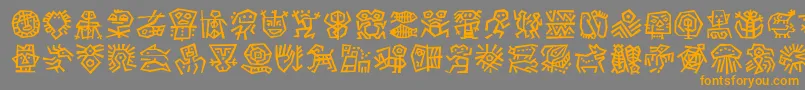 DfAncestorItcTt Font – Orange Fonts on Gray Background